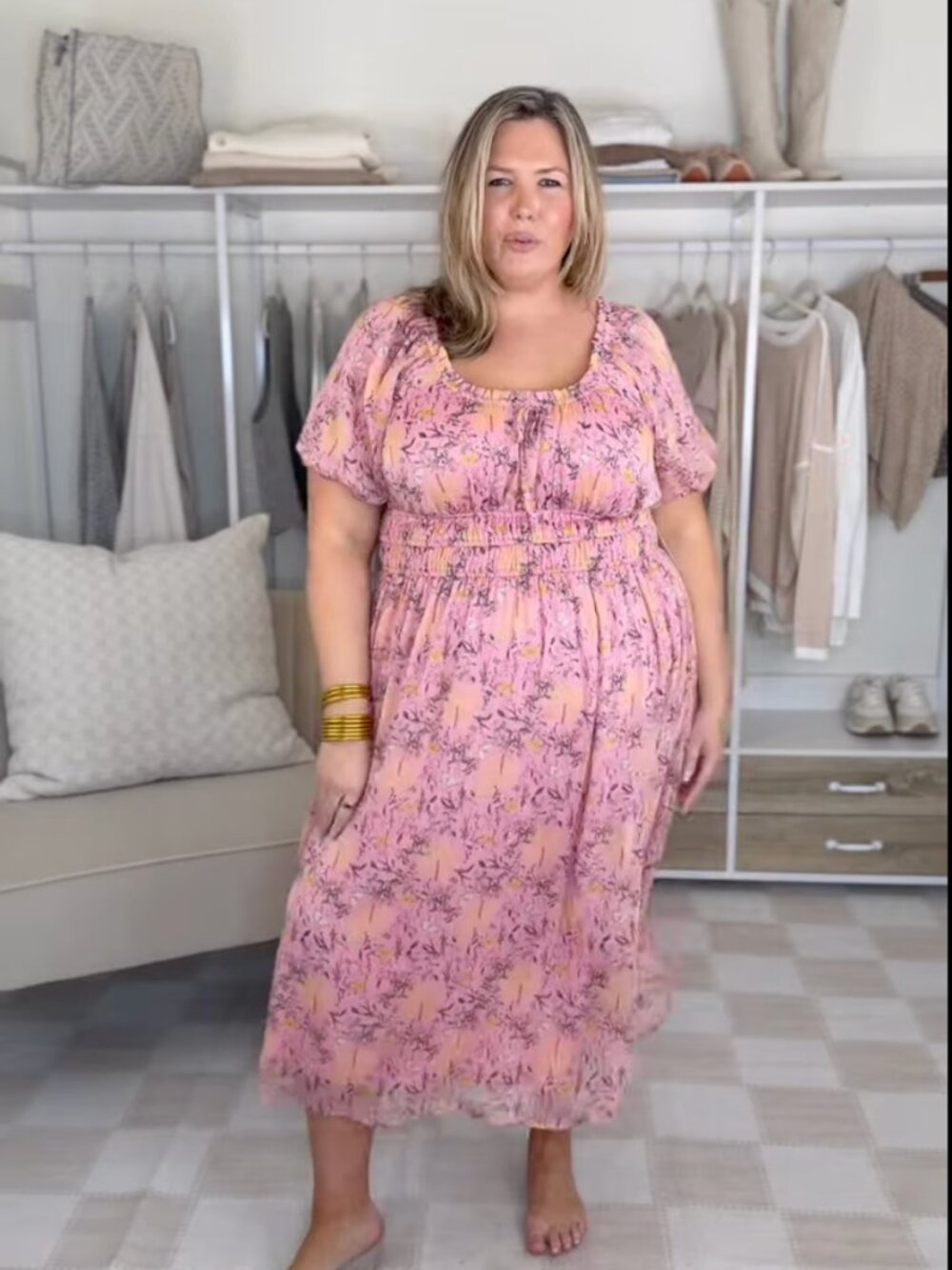 LC Lauren Conrad Sheer Overlay Maxi Dress